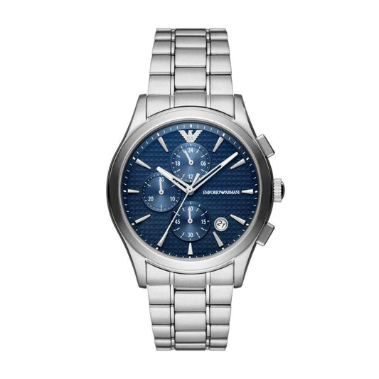 Voir l'original Montre multifonction en acier inoxydable Emporio Armani, taille de boîtier 42mm