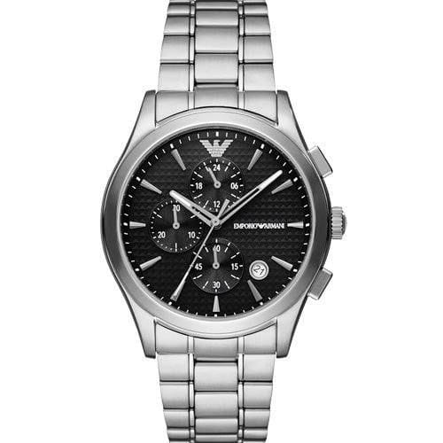 Voir l'original Montre multifonction en acier inoxydable Emporio Armani, taille de boîtier 42mm